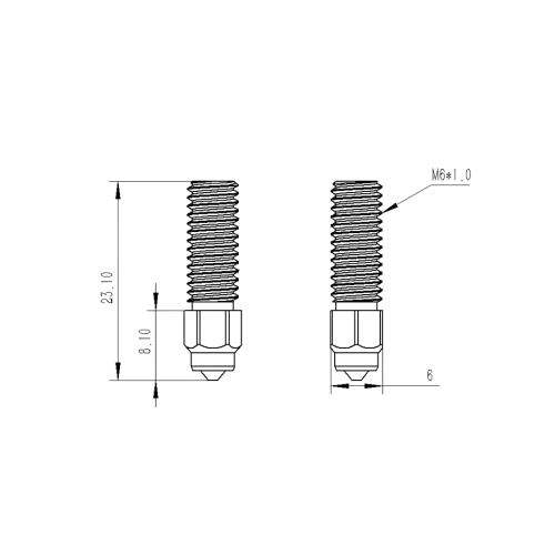 Сопло Trianglelab ZS K1 PLUS для CREALITY K1/ K1 Max (2023)/ Ender-3 V3 KE/ CR-10 SE (0.4 мм)