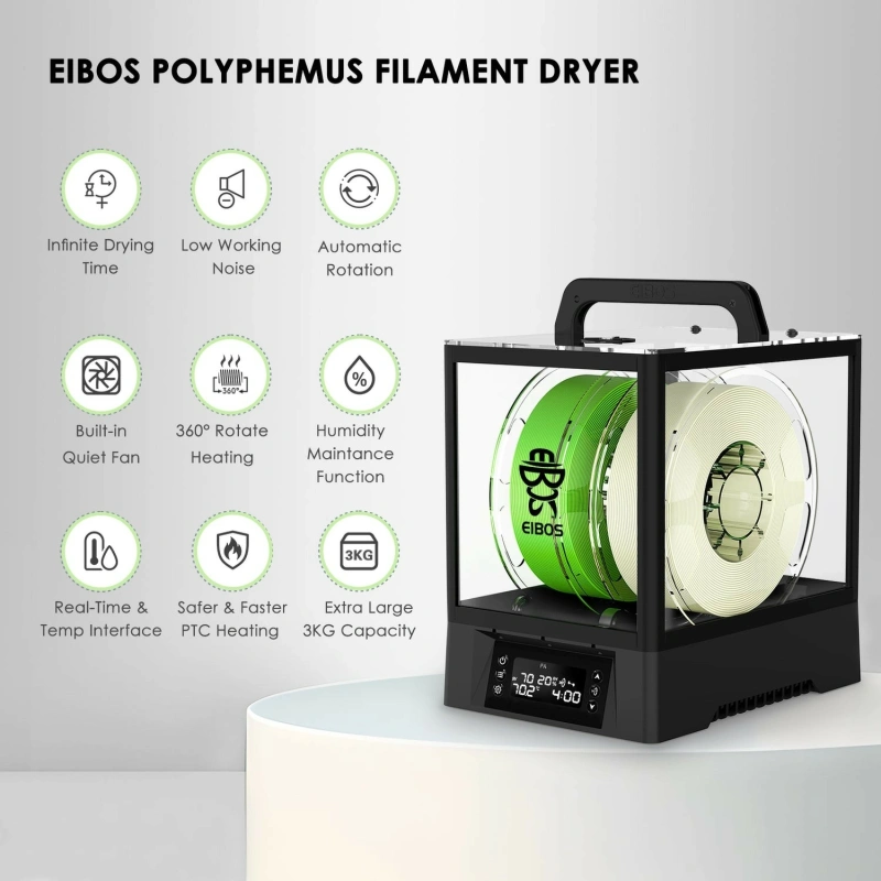 Сушилка для 2-ух катушек пластика EIBOS Polyphemus Plus (с расширением для 3 кг катушки)
