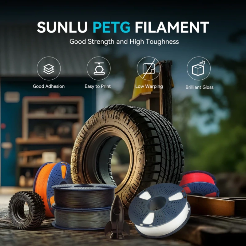 PETG пластик 1.75 SUNLU 1.0 кг (Белый)
