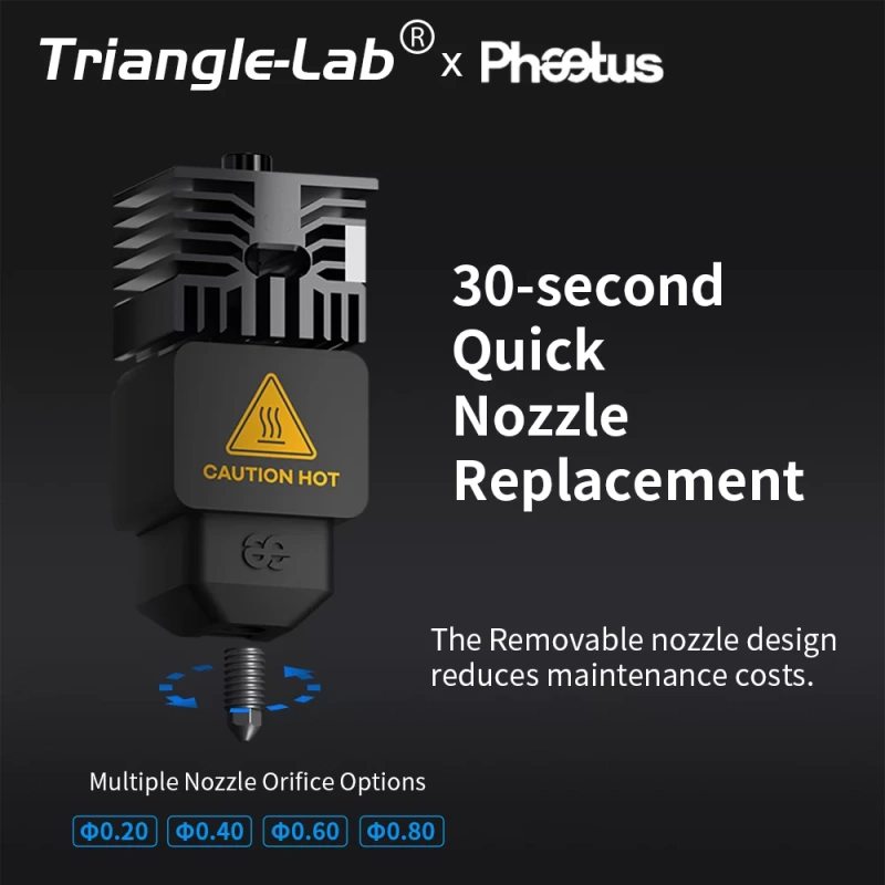 Хотэнд в сборе Trianglelab Phaetus Conch Perfect Fit для BambuLab H2D/A1/A1 mini (0.2)