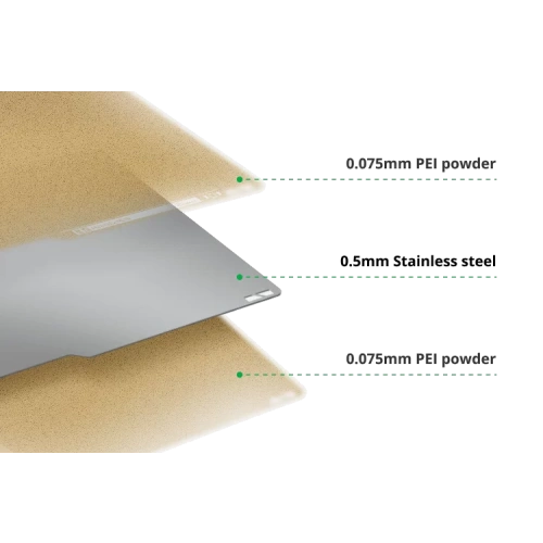 Оригинальная двухсторонняя PEI платформа 350x320мм (Textured x2) Bambu Lab H2D/H2S