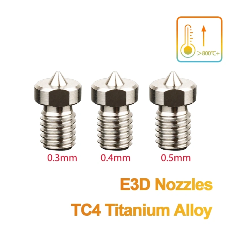 Сопло E3D V6 из титанового сплава TC4 Kingroon (0.3 мм)