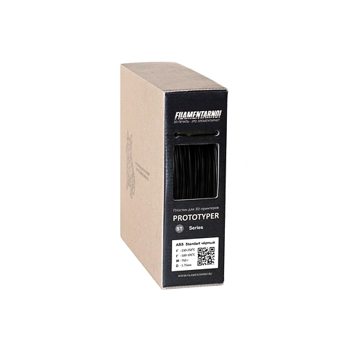 ABS STANDART пластик 1,75 FILAMENTARNO черный 0,75 кг