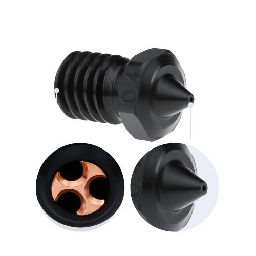 Закаленное сопло Kingroon E3D V6 CHT с медной вставкой (0.2 мм)