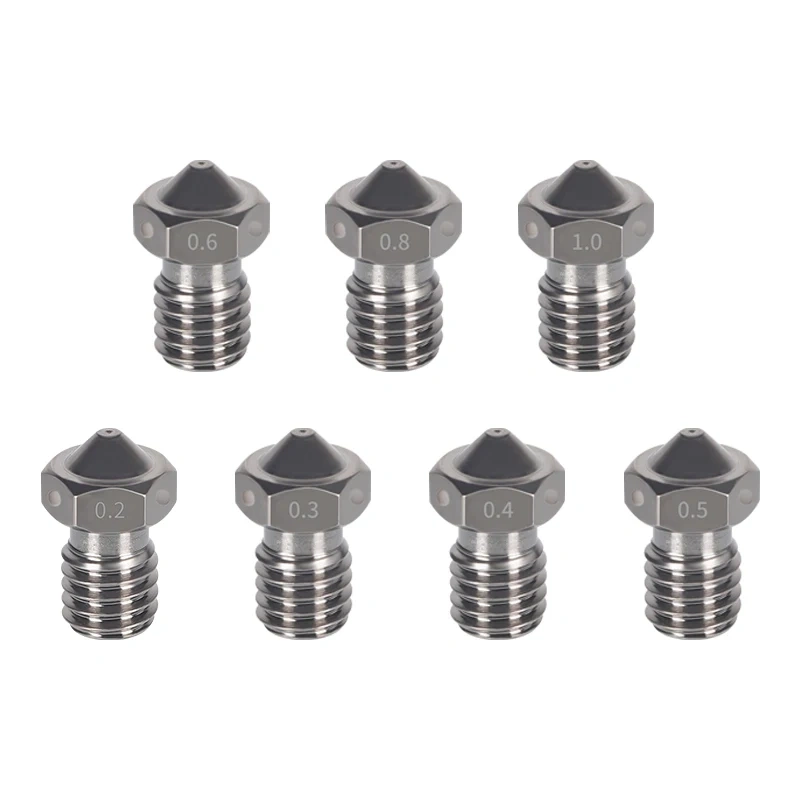 Сопло E3D V6 закаленное стальное Kingroon (0.2 мм)