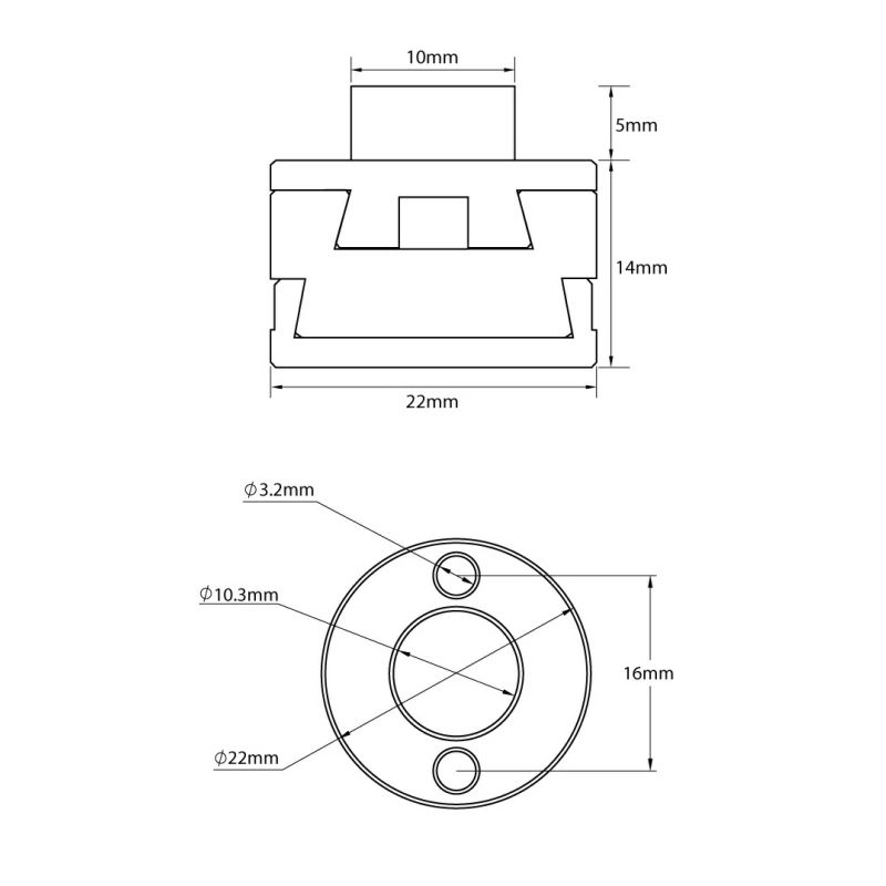 Муфта Mellow NF Oldham винта TR8x2 четырехзаходная