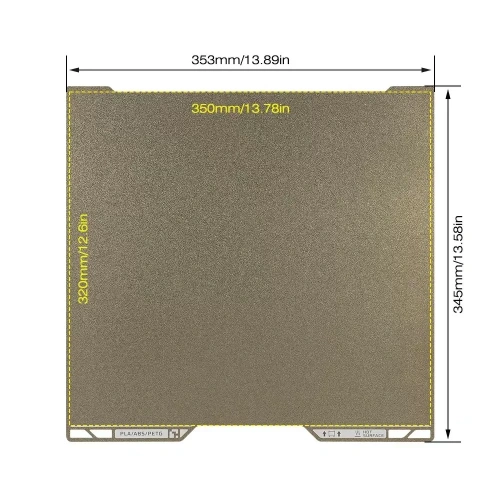 Двухсторонняя PEI платформа 350x320мм (Textured x2) Bambu Lab H2D/H2S