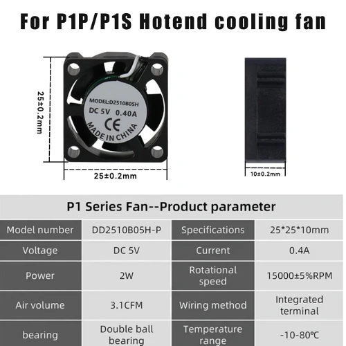 Хотэнд в сборе, комплект для Bambu Lab P1 Series (0.2)