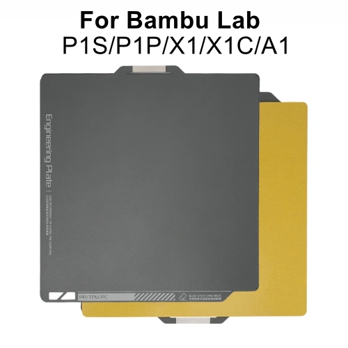Стальная пластина с двухсторонним покрытием PEI Textured Bambu Lab X1/P1/A1 с магнитной наклейкой