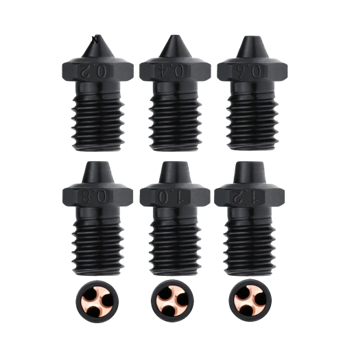 Закаленное сопло Kingroon E3D V6 CHT с медной вставкой (0.2 мм)