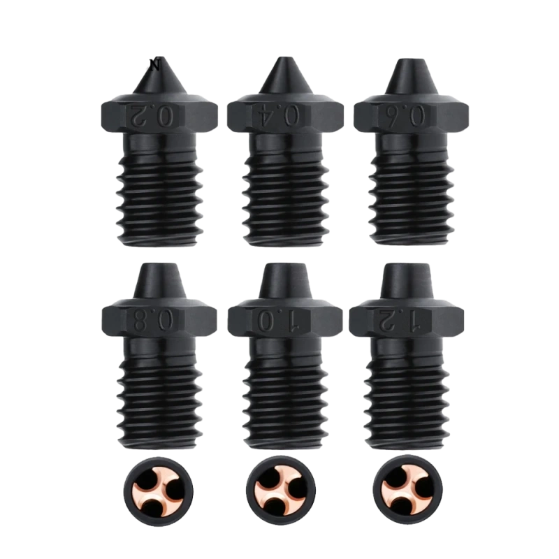Закаленное сопло Kingroon E3D V6 CHT с медной вставкой (0.2 мм)