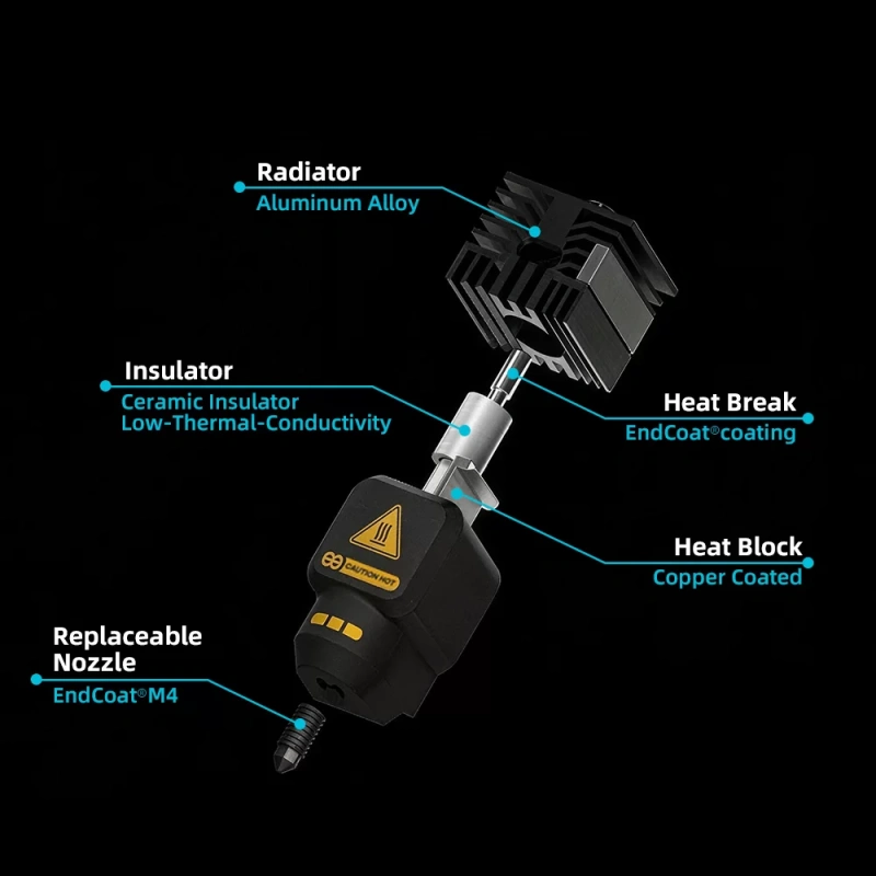 Хотэнд в сборе Trianglelab Conch M4 для BambuLab P2S (0.2)