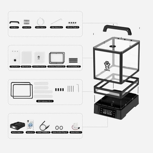 Сушилка для 2-ух катушек пластика EIBOS Polyphemus Plus (с расширением для 3 кг катушки)