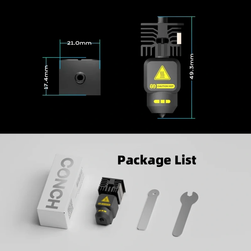 Хотэнд в сборе Trianglelab Conch M4 для BambuLab P2S (0.2)