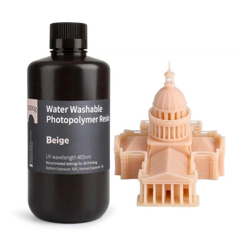 Фотополимерная смола Elegoo Water Washable Resin Colored, 1 л (Бежевый)